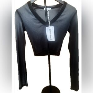 Cotton Citizen ombré long sleeve crop top size XS New with tags
